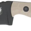 CobraTec Knives CTKPTAN KingPin EDC 4" Fixed Drop Point Plain Black Powder Coated D2 Steel Blade, 4" Tan Textured G10 Scales Handle 2 099654042870