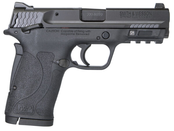 Smith & Wesson 11663 M&P Shield EZ Micro-Compact Frame 380 ACP 8+1, 3.67" Black Armornite Steel Barrel & Serrated Slide, Matte Black Polymer Frame w/Picatinny Rail, Thumb/Grip Safety, Ambidextrous