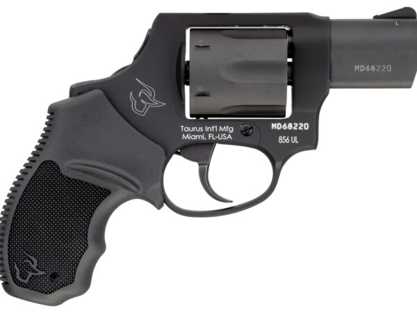 Taurus 2-856021ULCH 856 Ultra-Lite 38 Special +P 6rd 2" Matte Black Carbon Steel Cylinder & Barrel Matte Black Anodized Aluminum Frame Black Rubber Grip (Concealed Hammer)