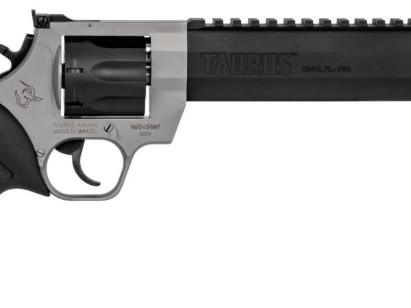Taurus 2357085RH Raging Hunter  357 Mag 7rd 8.38" Matte Black Oxide Cylinder & Barrel Matte Stainless Steel Frame Black Rubber with Integrated Red Cushion Insert Grip