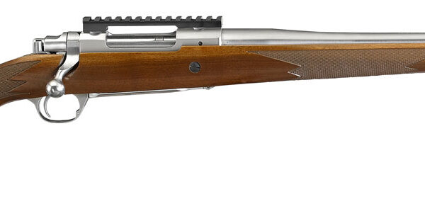 Ruger 57107 Hawkeye Hunter Full Size 308 Win 4+1 20"  Satin Stainless Steel Threaded Barrel, Picatinny Rail Steel Receiver, Fixed American Walnut w/Pistol Grip Stock