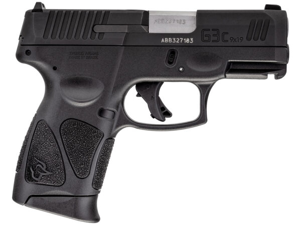Taurus 1G3C9312X12 G3C  Compact Frame 9mm Luger 12+1 3.26" Matte Stainless Steel Barrel, Matte Black Tenifer Serrated Steel Slide, Black Polymer Frame w/Picatinny Rail, Black Polymer Grip, Right Hand