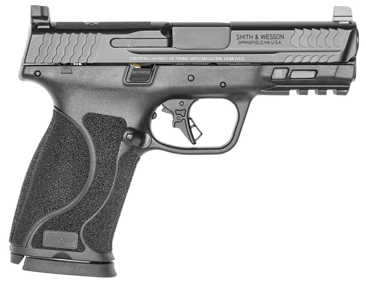 Smith & Wesson 13389 M&P M2.0 Full Size 10mm Auto 15+1, 4" Black Armornite Stainless Steel Barrel, Optic Cut/Serrated Stainless Steel Slide, Matte Black Polymer Frame w/Picatinny Rail 1 140948