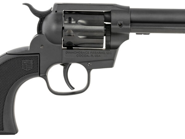 Diamondback DB051CA001 Sidekick  22 LR 9 Shot, 4.50" Black Cerakote Steel Barrel, Black Cerakote Zinc Alloy Frame, Black Cerakote Cylinder, Black Checkered Nylon Grip, Hammer Safety, Exposed Hammer