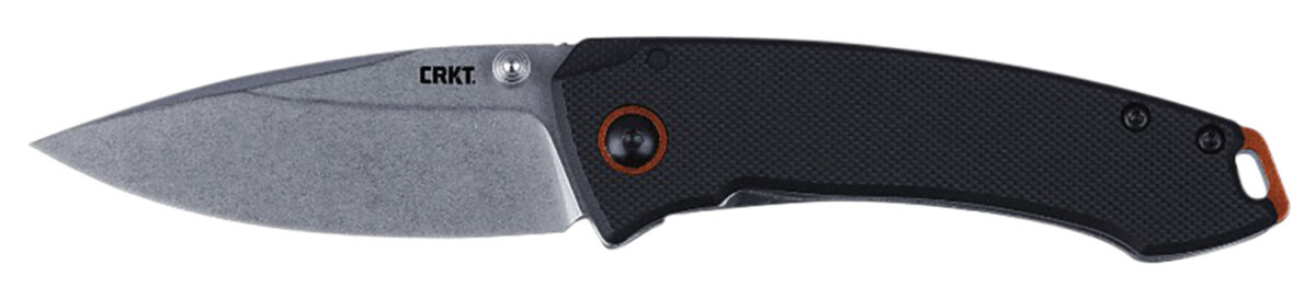 CRKT 2522 Tuna Compact 2.73" Plain Stonewashed 8Cr13MoV SS Blade, Black G10/SS Handle, Includes Pocket Clip 1 150968