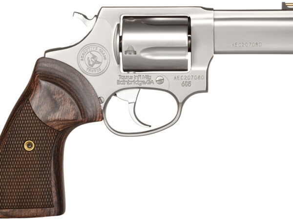 Taurus 2-605EX39 605 Executive Grade 357 Mag/38 Special +P 5 Shot 3" Polished Stainless Steel Barrel, Cylinder & Frame, Brass Rod Front/Fixed Rear Sights, Altamont Wood Grip, Includes Nanuk Case