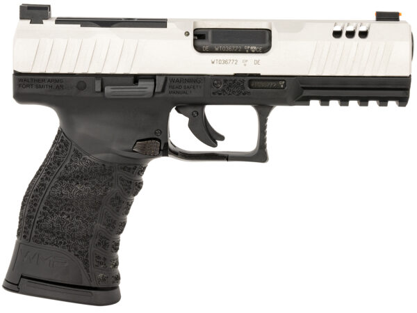 Walther Arms 5220306 WMP  Full Size Frame 22 WMR 15+1 4.50" Stainless Steel Barrel, Silver Serrated Aluminum Slide, Black Polymer Frame w/Picatinny Rail