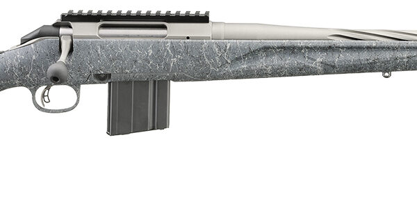 Ruger 46906 American II  Full Size 350 Legend 5+1 20" Cobalt Cerakote Spiral Fluted Threaded Barrel & Alloy Steel Receiver w/Picatinny Rail, Gray Splatter Adj LOP Synthetic Stock