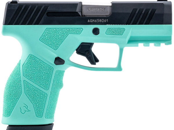 Taurus 1-GX2931C-10 GX2  9mm Luger 10+1 3.37" Matte Stainless Steel Barrel, Matte Black Serrated Stainless Steel Slide, Cyan Polymer Frame w/Picatinny Rail, Polymer Grip