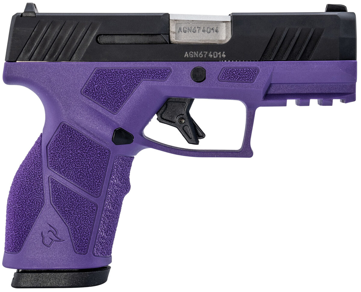 Taurus 1-GX2931DP-10 GX2 9mm Luger 10+1 3.37" Matte Stainless Steel Barrel, Matte Black Serrated Stainless Steel Slide, Dark Purple Polymer Frame w/Picatinny Rail, Polymer Grip 1 170117