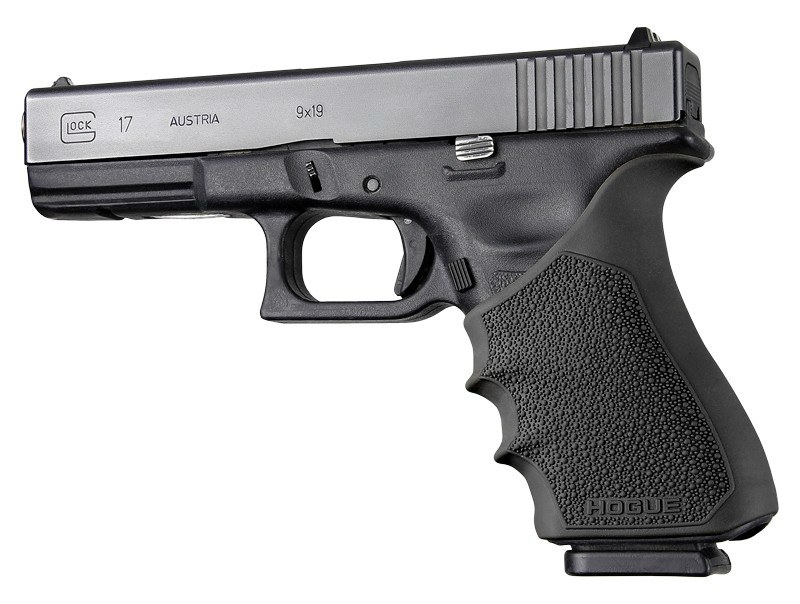 17030 hogue handall beavertail grip glock 17 gen 3 4 black 1