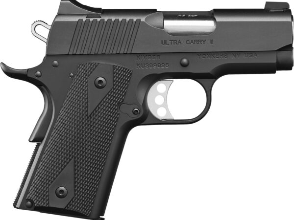 Kimber Mfg.,inc 3200061CA Ultra Carry II (CA) 45 ACP 7+1 3" Matte Black Steel Slide Black Synthetic Double Diamond Checkering Grip
