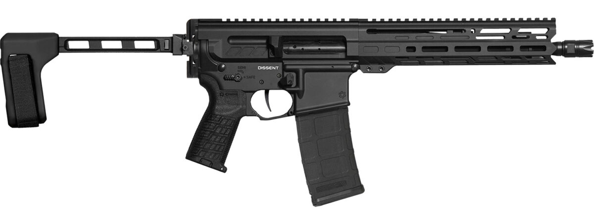 CMMG 30AC50F-AB Dissent MK4 300 Blackout 30+1 10.50" Black Nitride Threaded Barrel, 5.50" M-LOK Handguard, Black Armor Cerakote Aluminum Picatinny Rail Receiver, Black CMMG Zeroed Grip 1 170854