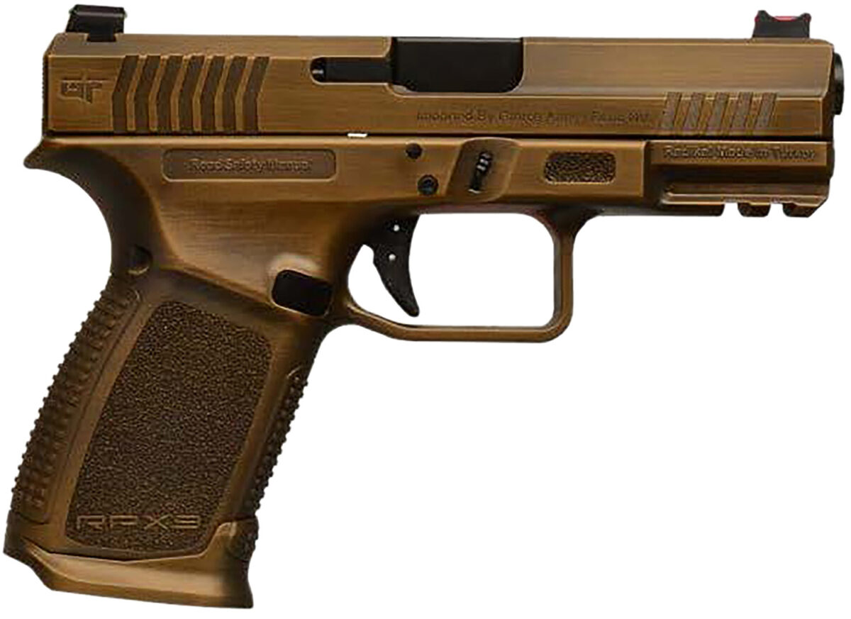 Gforce Arms GFRPX3C9BNZ Exodus 9mm Luger 15+1 4.02" Black Steel Barrel, Bronze Cerakote Serrated Steel Slide, Bronze Cerakote Polymer Frame w/Accessory Rail, Textured Grip 1 172202 1