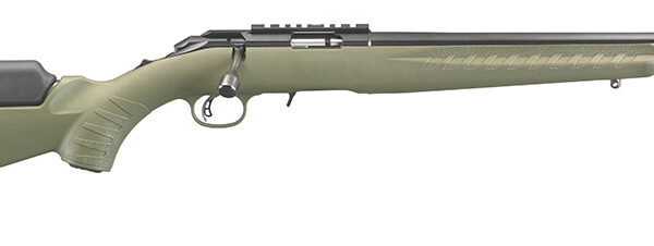 Ruger 8336 American Rimfire Sports South Exclusive Full Size 17 HMR 9+1 18" Satin Blued Steel Threaded Barrel & Alloy Steel Receiver w/Scope Rail, Green Fixed Synthetic Stock, Right Hand