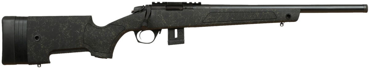 Bergara Rifles BMR011 BMR-X 17 HMR 10+1 18" Blued Heavy Threaded Barrel, Blued Picatinny Rail Receiver, Adj LOP Green w/Black Webbing Synthetic Stock 1 174595
