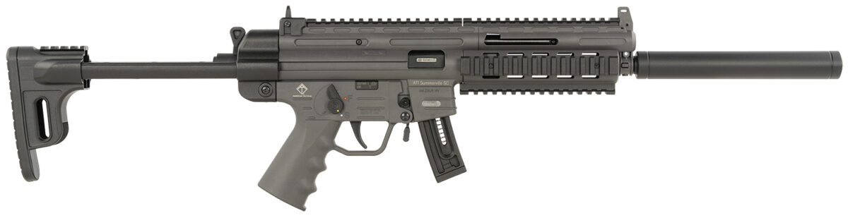 ATI GERGGSG1610S GSG-16 22LR 10+1 16.25" Black Non-Threaded Barrel, Smoke Gray Picatinny Rail Polymer Receiver, M-LOK Handguards, Collapsible w/Storage Compartment Black Synthetic Stock, Smoke Gray P 1 177760