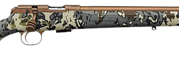 CZ-USA 02322 CZ 457 American Hunter 22 LR 5+1 20" Bronze Cerakote Steel Barrel, Bronze Cerakote Drilled & Tapped Steel Receiver, Veil Camo Fixed Synthetic Stock