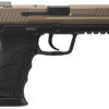 HK 81001208 HK45 V1 45 ACP 10+1 4.46" Black Polygonal Rifled Barrel, Flat Dark Earth Cerakote Serrated Steel Slide, Flat Dark Earth Polymer Frame w/Picatinny Rail, Ambidextrous 2 180686