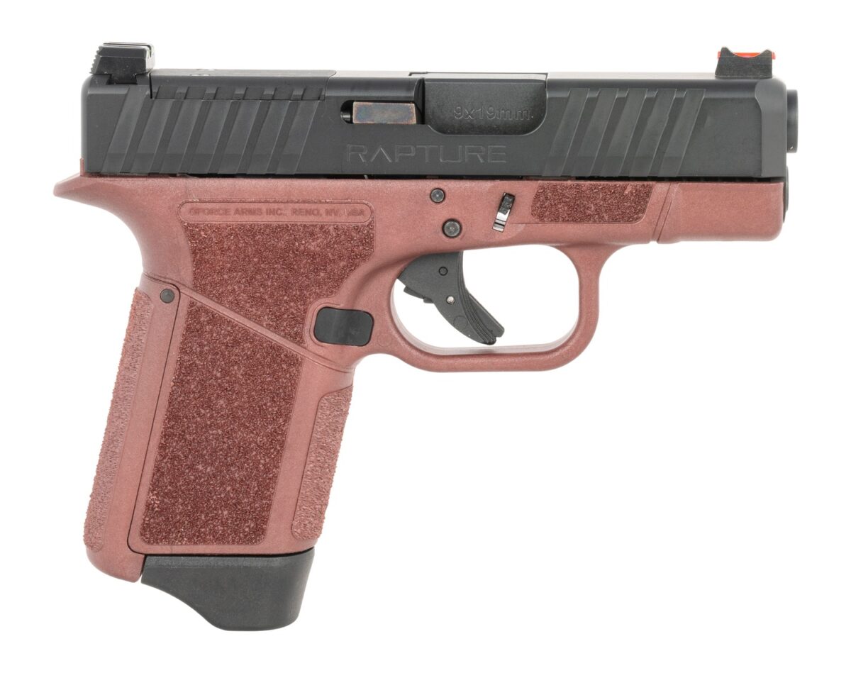 Gforce Arms GF932512CB Rapture Sub-Compact Frame 9mm Luger 12+1 3.25" Black Steel Barrel, Black Steel Optic Cut/Serrated Slide, Red Cerakote Polymer Frame, Shield RMSc/RMR Footprint 1 180939