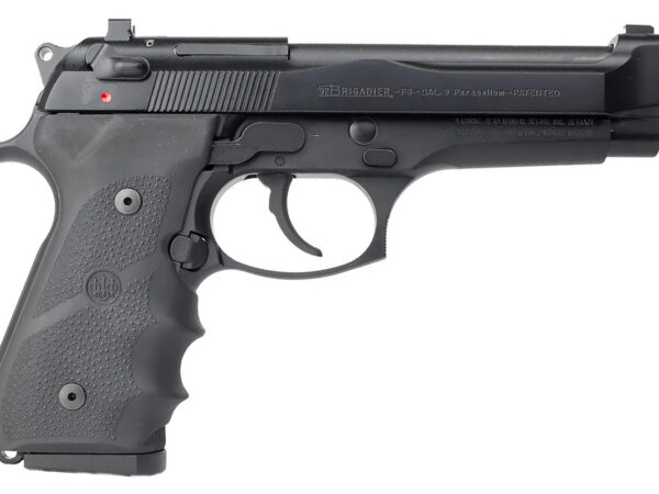 Beretta USA J92F700 92FS Brigadier 9mm Luger 10+1 4.90" Steel Barrel, Black Stainless Steel Serrated Slide, Black Aluminum Frame, Black Stippled Rubber Grip
