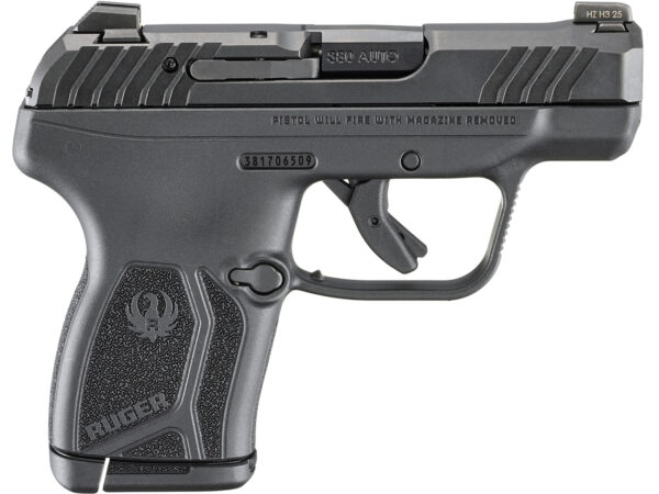 Ruger 13760 LCP Max  Compact Frame 380 ACP 10+1 2.80" Black Oxide Alloy Steel Barrel, Black Nitride Alloy Steel Serrated Slide, Black Polymer Frame, Textured Grip, Manual Safety