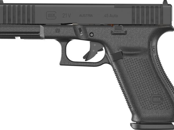 Glock UV2150201MOS G21 V MOS Full Size 45 ACP 10+1 4.61" Black GMB Barrel, Black nDLC Steel Optic Ready/Serrated Slide, Black Polymer Frame w/Accessory Rail, Textured Polymer Grip, Ambidextrous