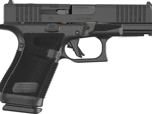 Glock P61950201 G19 Gen6 9mm Luger 10+1 4.02" Black GMB Barrel & Optic Ready/Serrated Slide, Black Polymer Frame w/Accessory Rail, Interchangeable Backstrap Grip, Ambidextrous