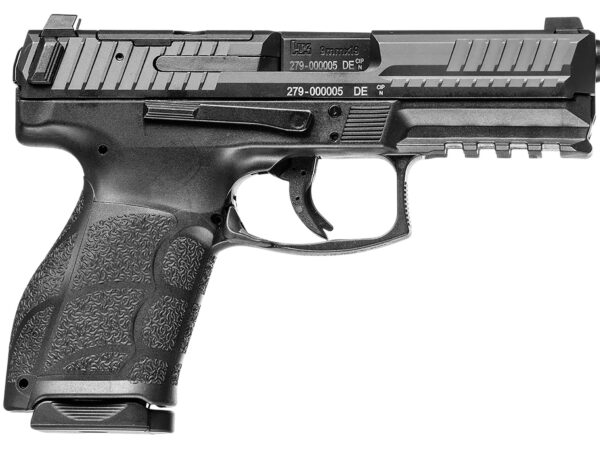 HK 81001059 VP9A1 K *CA Compliant Compact 9mm Luger 10+1 4.09" Black Barrel & Steel Optic Ready/Serrated Slide, Black Polymer Frame w/Picatinny Rail, Interchangeable Backstrap Grip, Ambidextrous