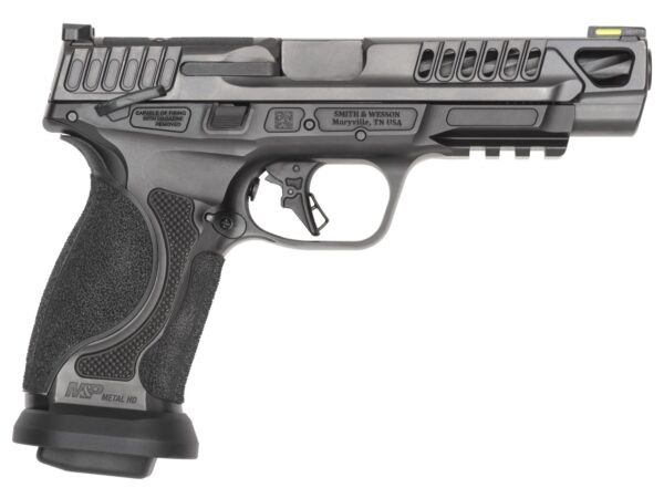 Smith & Wesson 14069 M&P M2.0 Competitor HD 9mm Luger 17+1 5" Overall Black Armornite Stainless Steel Spiral Fluted Barrel, Lightening Cut/Optic Ready/Serrated Slide & Stainless Steel Frame w/Picatinn