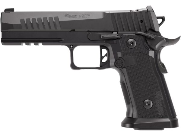 Sig Sauer 211F9GT5 P211 GT5 Full Size 9mm Luger 21+1 5" Black Barrel, Black Nitron Stainless Steel Optic Ready/Serrated Slide & Frame w/Beavertail & Picatinny Rail, G10 Grip Panels, SIGLOC-PRO Footpri