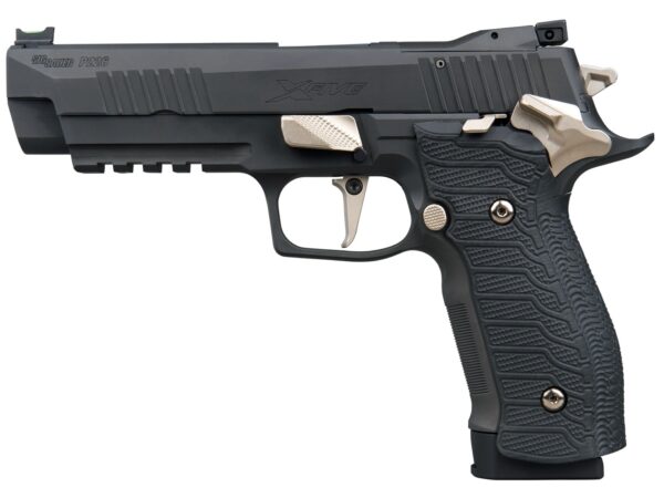 Sig Sauer 226X59NMRSAO10 P226 XFive Nightmare Full Size Frame 9mm Luger 10+1 5" Bull Barrel, Black Nitron Stainless Steel Optic Ready/Serrated Slide & Frame w/Beavertail & Picatinny Rail, Custom Hogue