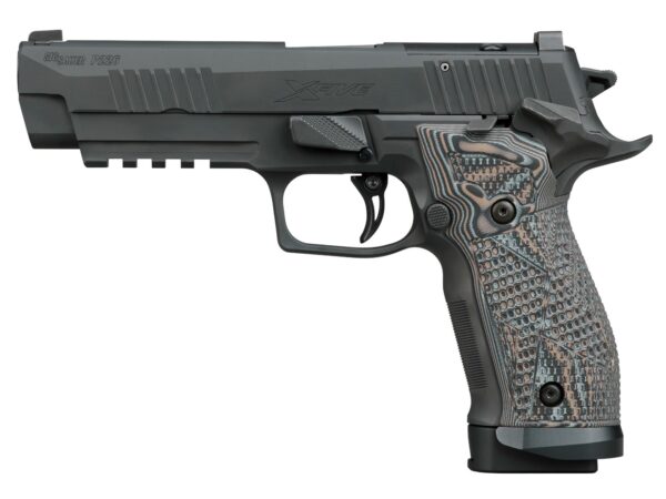 Sig Sauer 226X59XTMSAO P226 XFive Extreme Full Size 9mm Luger 10+1 5" Bull Barrel, Black Nitron Stainless Steel Optic Ready/Serrated Slide & Frame w/Beavertail & Picatinny Rail, Custom Hogue G10 Piran