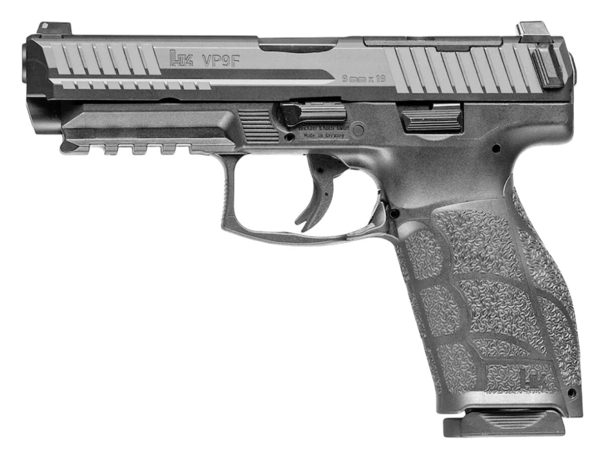 HK 81001497 VP9 A1 w/Optic Full Size Frame 9mm Luger 10+1 4.53" Black Steel Polygonal Rifled Barrel & Optic Ready/Serrated Slide, Black Polymer Frame w/Picatinny Rail, Interchangeable Backstrap Grip, 1 197805