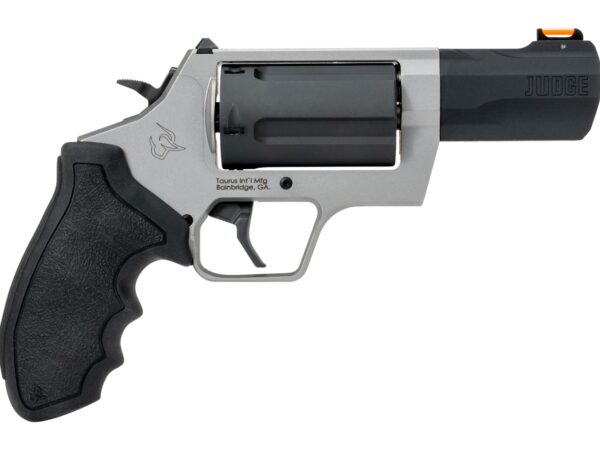 Taurus 2-JUDGE35 Judge  45 Long Colt/410 Gauge 5 Shot 3" Stainless Steel Barrel & Frame, Black Stainless Steel Cylinder, Black Rubber Grip, Transfer Bar Safety