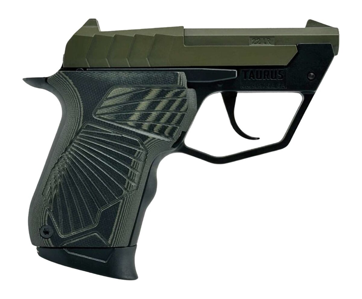 Taurus 1-22TUC13-ODG 22TUC Micro-Compact 22 LR 9+1 2.50" OD Green Tip-Up Barrel, OD Green Cerakote Serrated Slide, Black Polymer Frame, VZ G10 Grip 1 197950