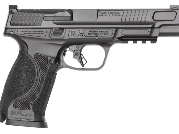 Smith & Wesson 14811 M&P9 M2.0 Metal Full Size Frame 9mm Luger 15+1 5" Black Armornite Stainless Steel Barrel & Optic Ready/Serrated Slide, Black Armornite Stainless Steel Frame w/Picatinny Rail, Inte