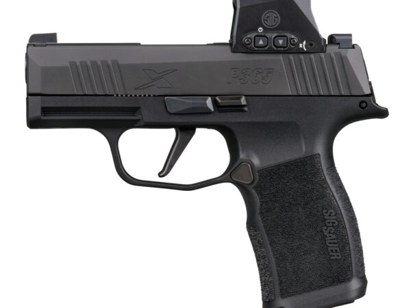 Sig Sauer 365X9BXR3RXSL10 P365X w/Optic Micro-Compact 9mm Luger 10+1 3.10" Black Barrel, Black Nitron Stainless Steel Serrated w/Sig ROMEO-X SIG-LOC Reflex Sight, Black Stainless Steel Frame w/Accesso