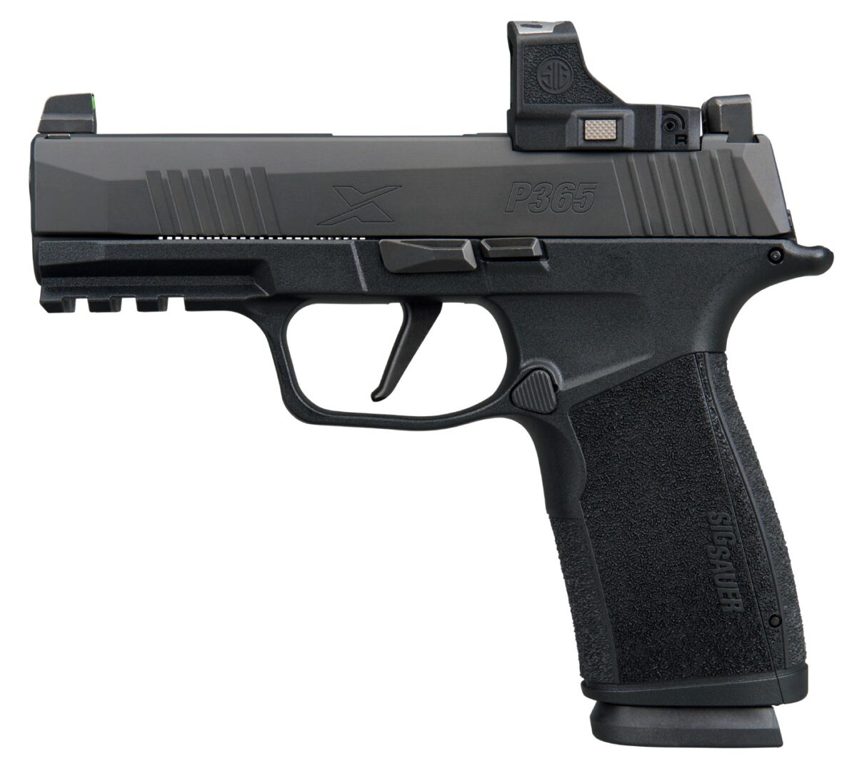 Sig Sauer 365XCA9BXR3PRS P365 XMacro w/Optic Compact 9mm Luger 17+1 3.70" Black Nitron Stainless Steel Serrated w/Sig ROMEO-X Compact Slide, Black Stainless Steel Frame w/Beavertail & Picatinny Rail, 1 199596