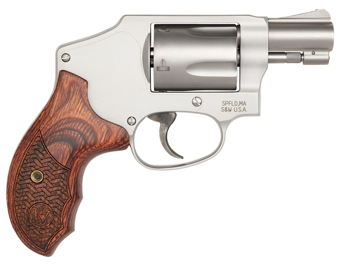 Smith & Wesson 170348 Performance Center Model 642 Enhanced Action 38 S&W Spl +P 5rd 1.88" Stainless Steel Barrel & Cylinder Matte Silver Aluminum Frame with Custom Wood Grip 1 24009