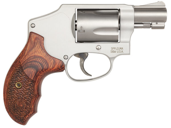 Smith & Wesson 170348 Performance Center Model 642 Enhanced Action 38 S&W Spl +P 5rd 1.88" Stainless Steel Barrel & Cylinder Matte Silver Aluminum Frame with Custom Wood Grip