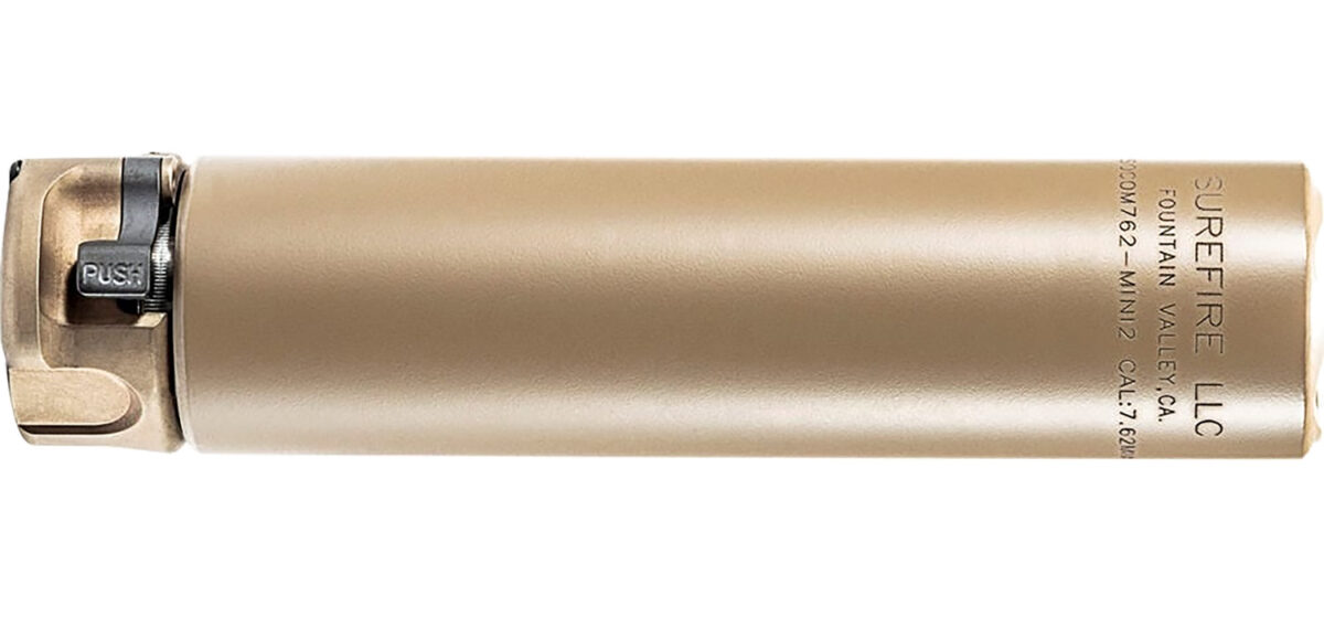 SureFire SOCOM762MINI SOCOM762-MINI2 7.62mm 1.50" Diameter Flat Dark Earth Aluminum/Stainless Steel 1 2856