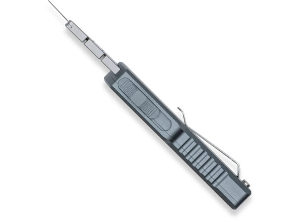 CobraTec Knives Utility OTF 3.38" Gray Aluminum Handle