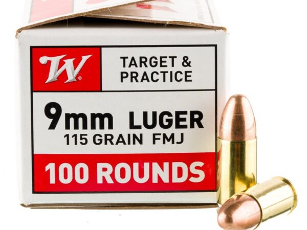 Winchester Ammo WIN9SV USA Forged 9mmLuger 115gr Full Metal Jacket 50 Per Box