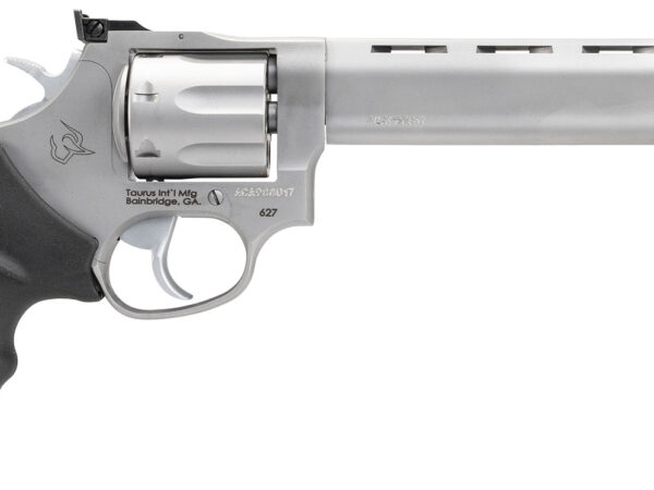 Taurus 2-627069 Tracker 627 Medium 357 Mag 38 Special +P 7 Shot 6.50" Matte Stainless Steel Ported Barrel, Cylinder & Frame, Black Ribber Grip, Transfer Bar Safety, Exposed Hammer