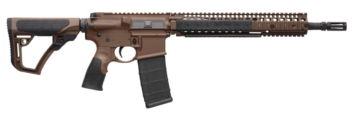 Daniel Defense 0208815126055 DDM4 M4A1 *CA Compliant 5.56x45mm NATO 14.50" 10+1 Mil-Spec Brown Cerakote 6 Position w/SoftTouch Overmolding Stock 1 3504