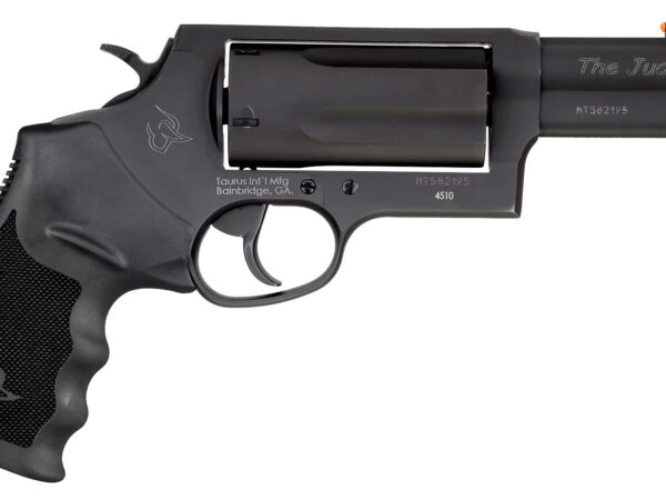 Taurus 2-441031MAG Judge Magnum Compact 45 Colt (Long Colt)/410 Gauge 5 Shot 3" Matte Black Oxide Steel Barrel, Cylinder & Frame, Black Ribber Grip, Transfer Bar Safety, Exposed Hammer