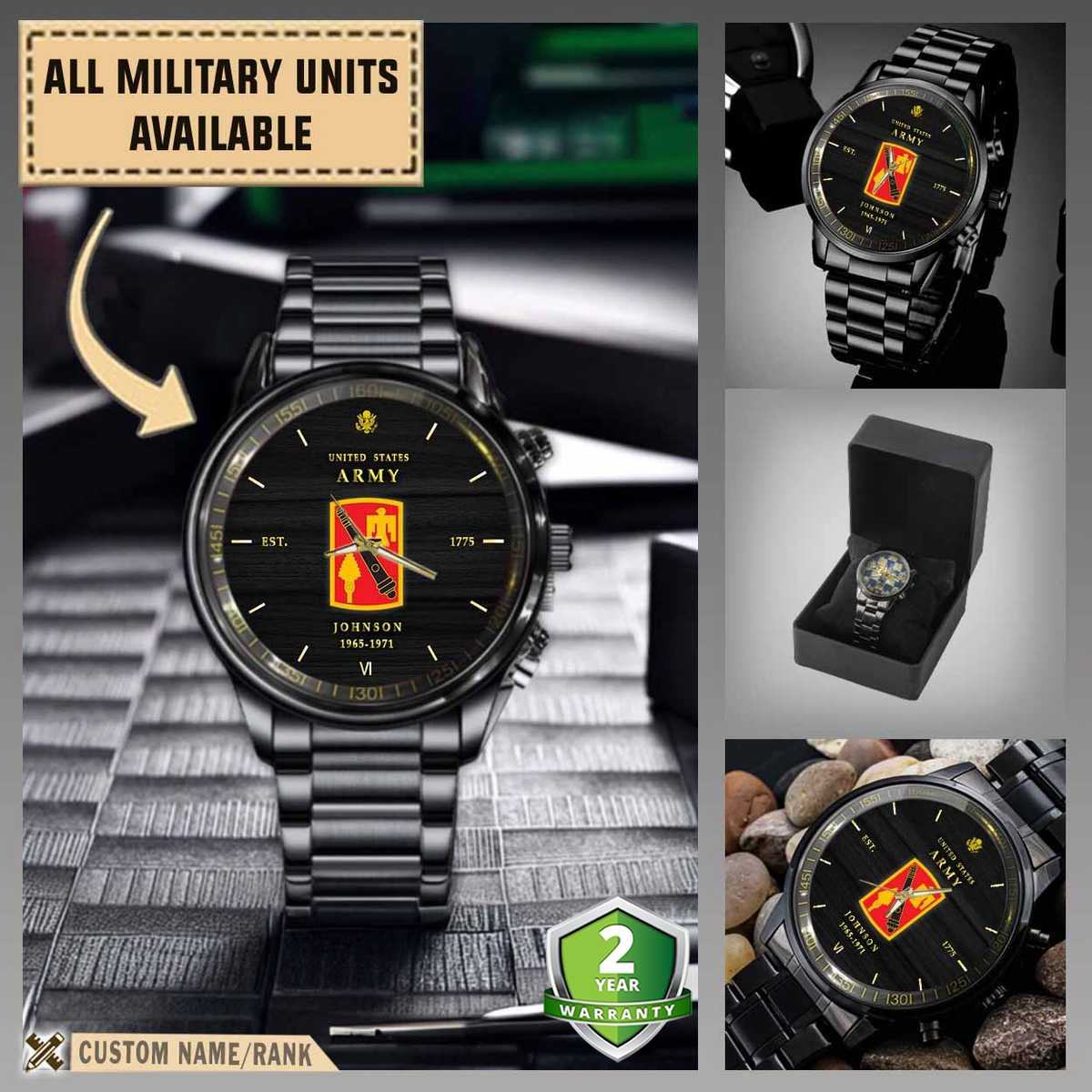45th fa bde 45th field artillery brigademilitary black wrist watch 077uu