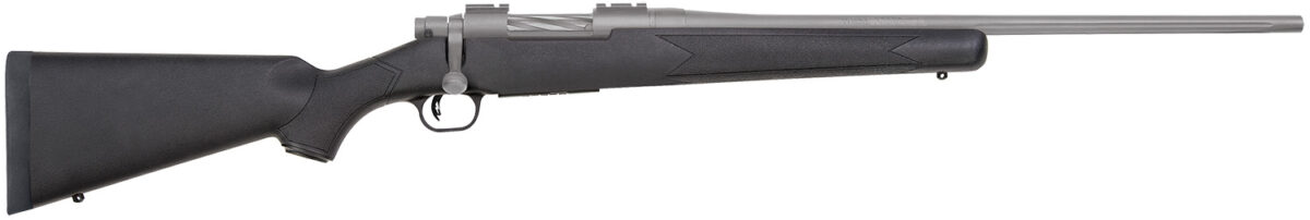 Mossberg 28006 Patriot 7mm-08 Rem 5+1 22" Stainless Cerakote Fluted Barrel, Stainless Cerakote Receiver Drilled & Tapped, Black Fixed Synthetic Stock, Right Hand 1 49245