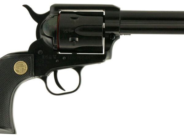 Chiappa Firearms CF340250D SAA 1873  Medium Frame 22 LR/22 WMR 6 Shot, 4.75" Blued Steel Barrel, Cylinder & Frame, Black Plastic Grip, Exposed Hammer
